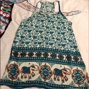 Beautiful elephant design tank top